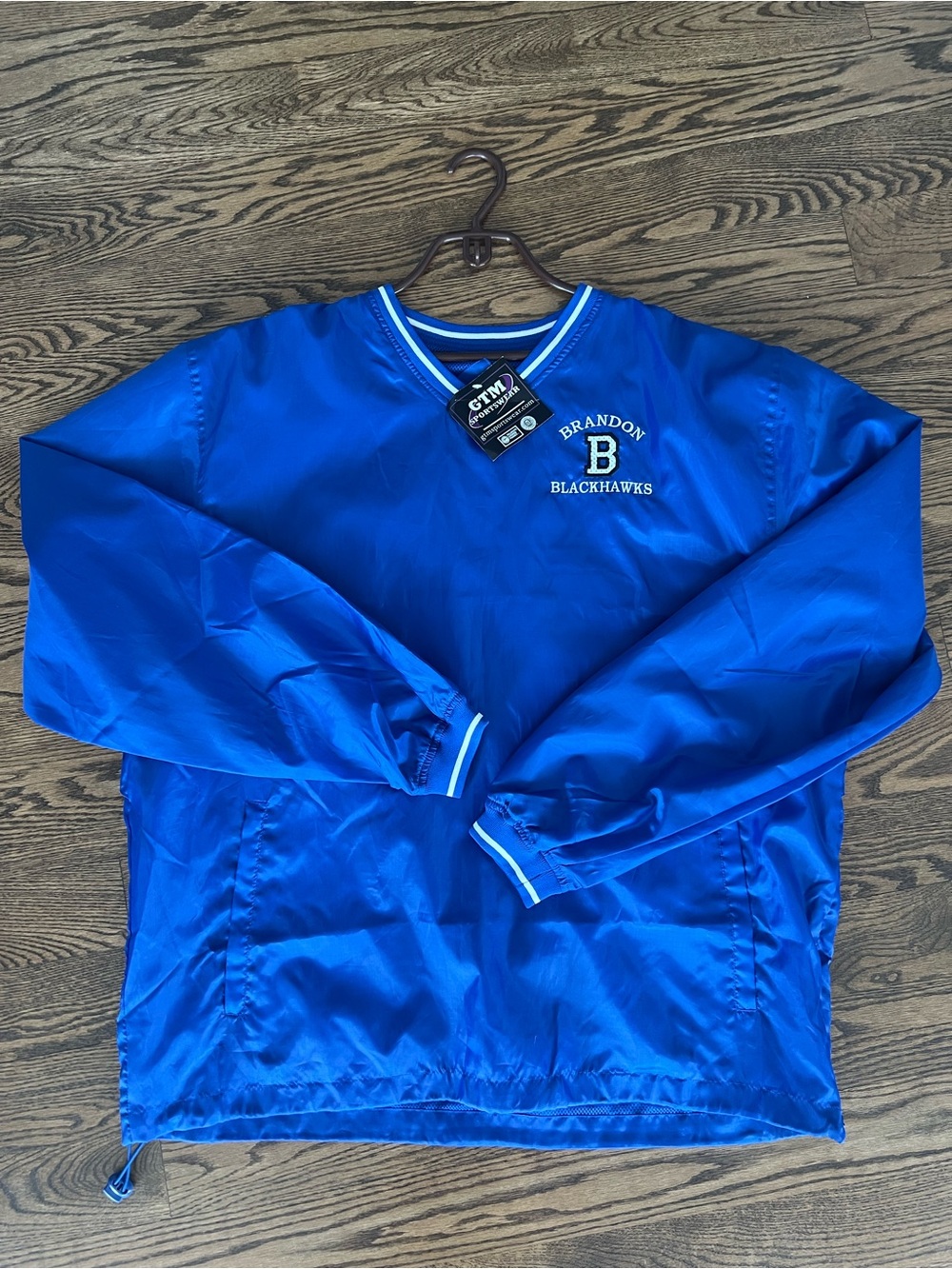Brandon Blackhawks Royal Blue Windbreaker Pullover